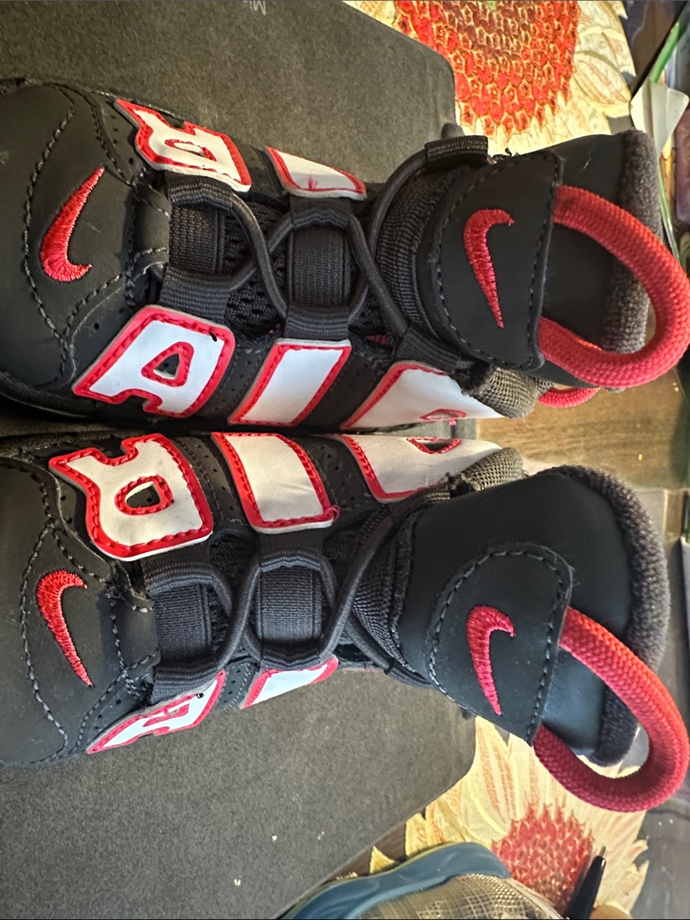 Nike Kids Black and White Sneakers with Pink Accents